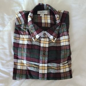 Croft & Barrow Men's Flannel plaid button up shirt fall casual